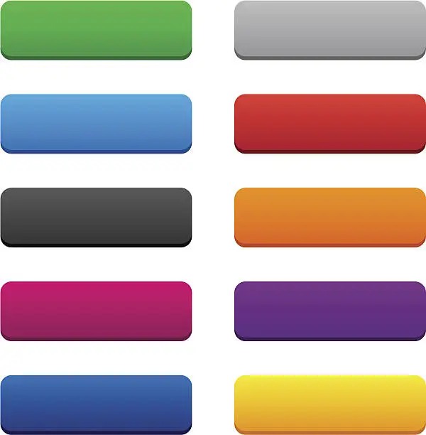 Vector illustration of Blank web buttons