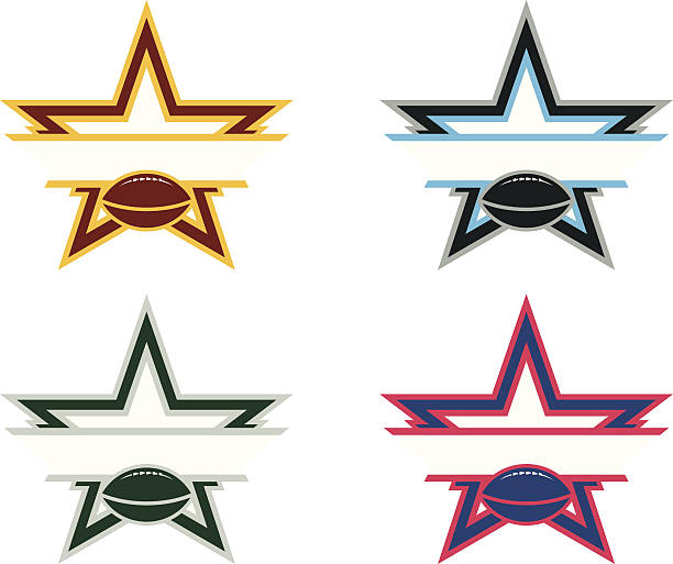 Football Star Logo vector art illustration