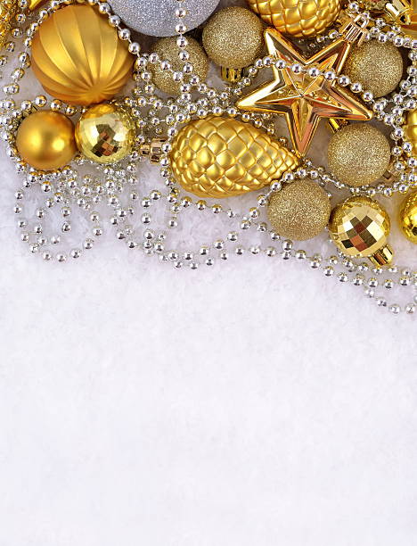 istock Golden and silver Christmas decorations 511846151