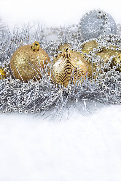 istock Golden and silver Christmas decorations 511846173