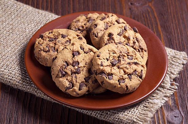 istock Chocolate cookies in plate 511849494