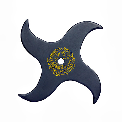 Traditional Japanese throwing star. Weapon of the ninja and various martial arts.