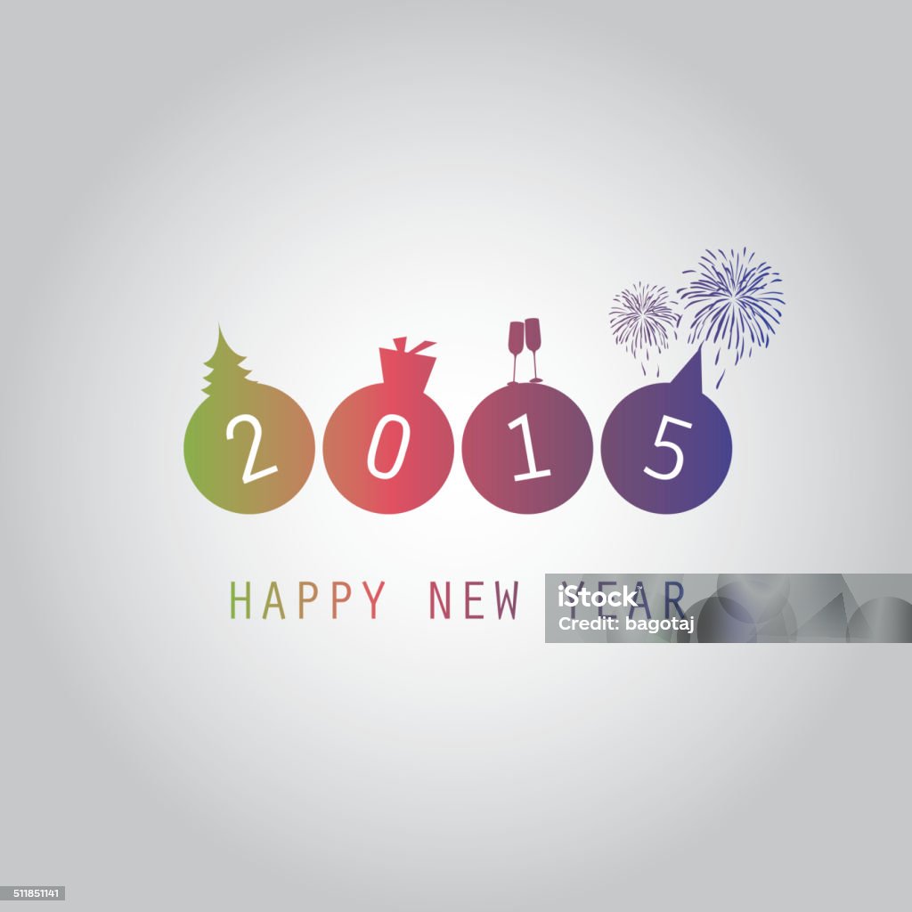 New Year Card 2015-2016 version-ID: 73270555 - Lizenzfrei 2015 Vektorgrafik