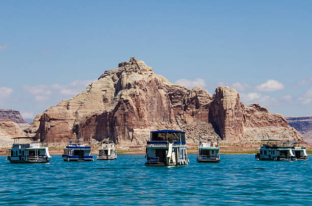 istock Boats at Lake Powell with Canyons in Background 511851684