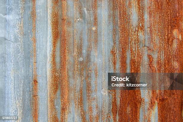 Rusty Corrugated Iron Metal Texture Stock Photo - Download Image Now - Abstract, Aluminum, Architecture