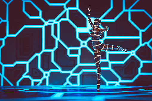 Virtual reality ballet dancer.