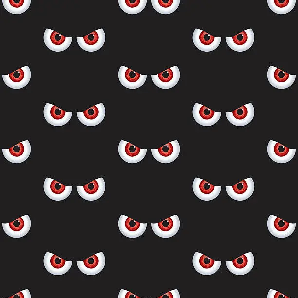 Vector illustration of Seamless Evil Eyes Pattern