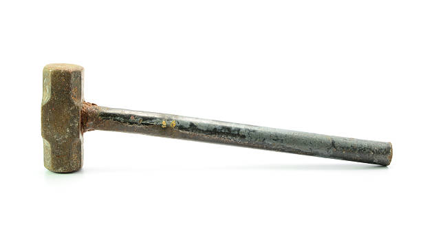 istock Old Metal sledge hammer isolated on white background 511857480