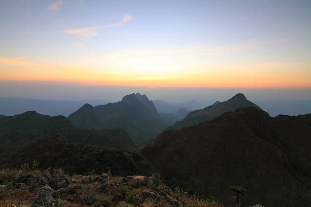 istock View on High mountain in sunset time 511860924