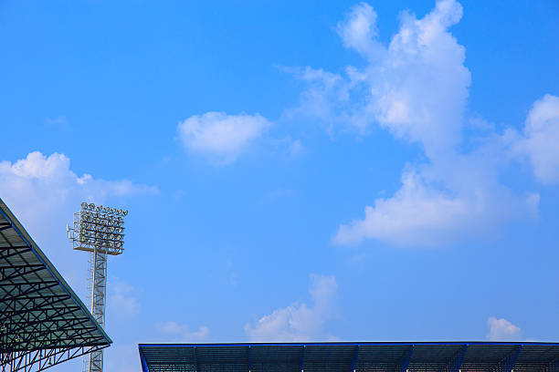 istock Lighting tower of stadium on sky and cloud background. 511862860