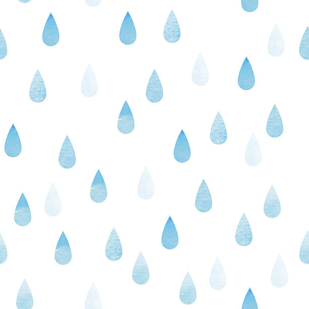 Rain blue seamless drops Rain blue seamless vector watercolor pattern, rainy isolated background water drop texture stock illustrations