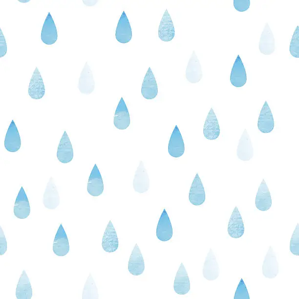 Vector illustration of Rain blue seamless drops