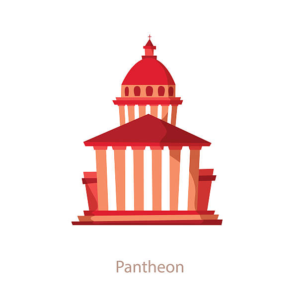 пантеон. достопримечательности парижа - pantheon paris paris france france europe stock illustrations
