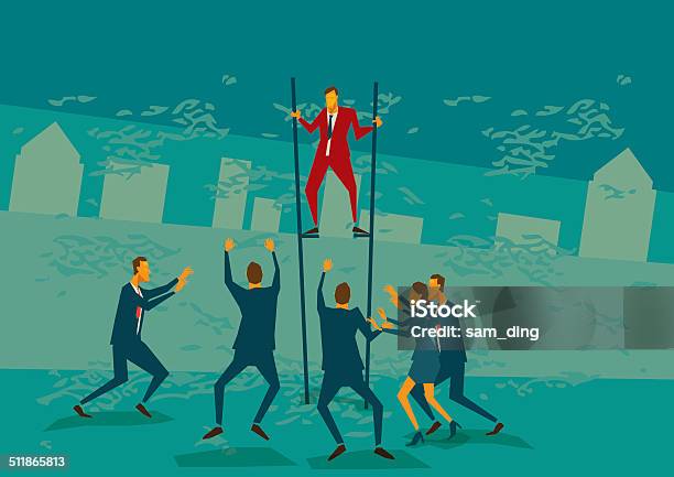 Business Concept Stock Illustration - Download Image Now - Human Resources, Retro Style, Adult