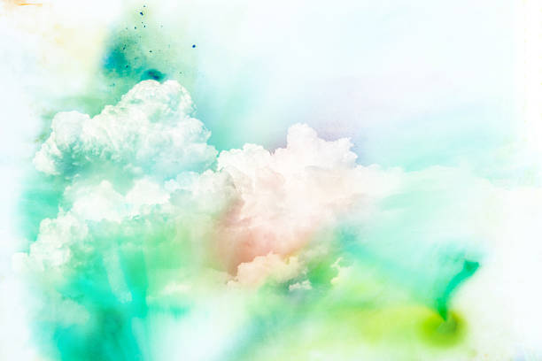 istock Watercolor illustration of cloud. 511866878