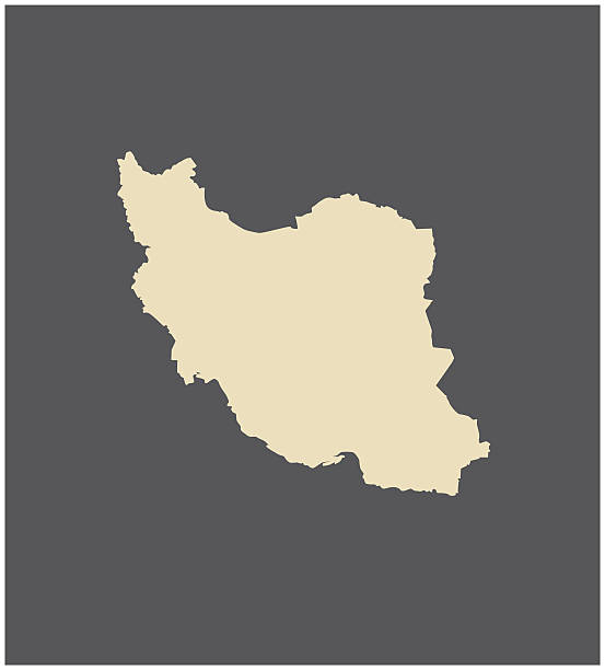 Iran map vector outline Iran map outline vector in gray background khuzestan province stock illustrations
