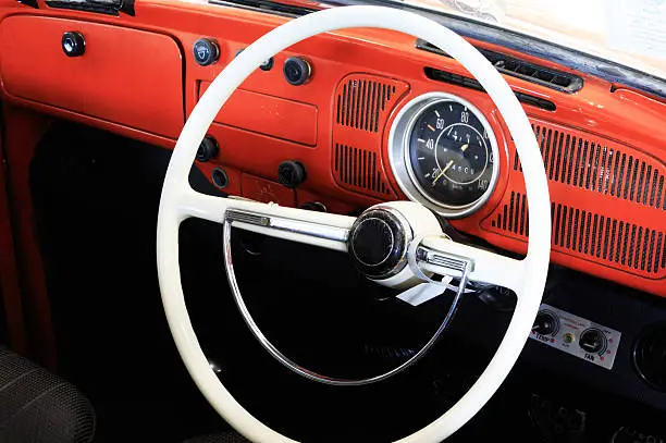 Photo of Close-up of Wheel Details of Vintage Car