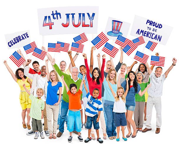 istock Diverse Cheerful People Celebrating Independence Day 511870033