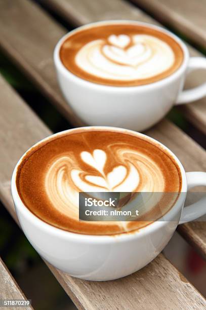 Cup Of Latte Art Coffee Stock Photo - Download Image Now - Addiction, Art, Art And Craft