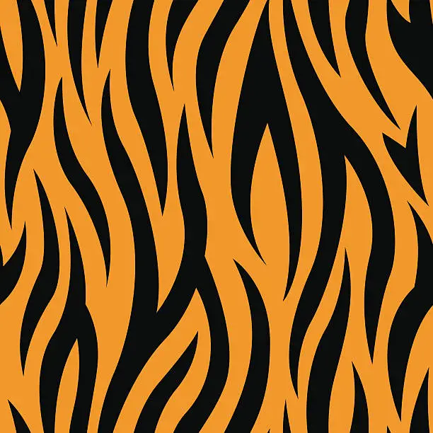 Vector illustration of Tiger Stripes Seamless Pattern