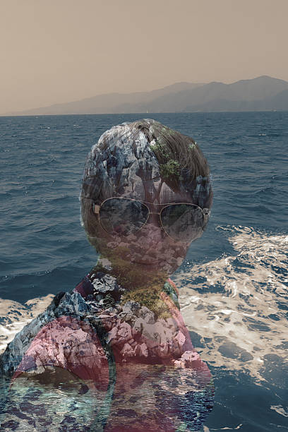 istock Double exposure of a girl travelling 511870404