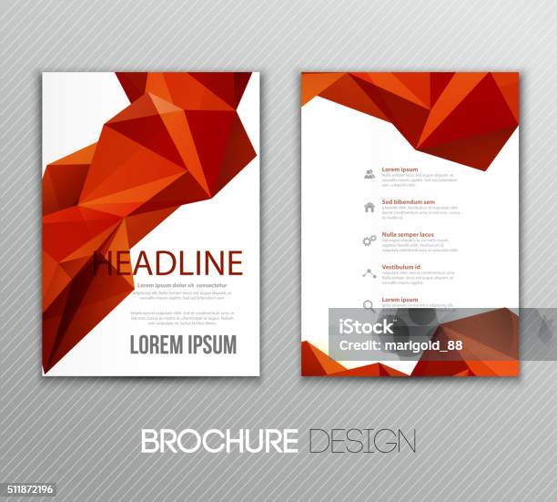 Abstract Vector Template Design Brochure Page Leaflet With Colorful Geometric Stock Illustration - Download Image Now