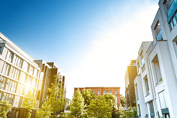 istock modern residential houses in berlin in summer sun 511874042