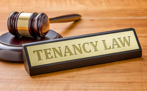 istock Gavel and a name plate with the engraving Tenancy Law 511874784