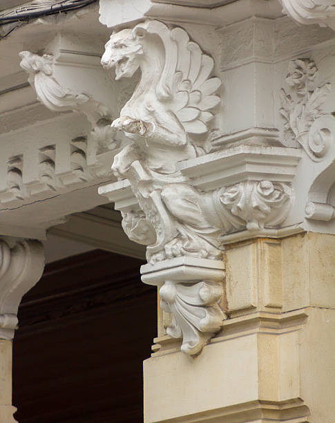 istock Carved stone details in a building 511880612