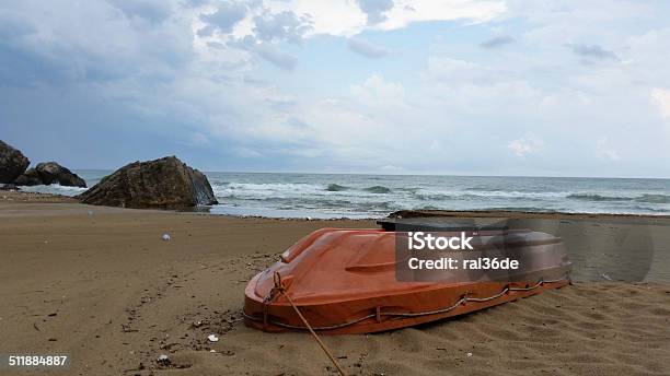 Boat On The Beach Stock Photo - Download Image Now - Beach, Black Sea, Cloud - Sky