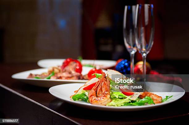 Tasty Shrimp Salad Stock Photo - Download Image Now - Appetizer, Bright, Close-up