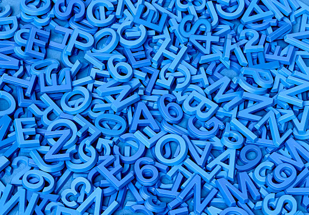 azul letras a azul - untidy text imagens e fotografias de stock