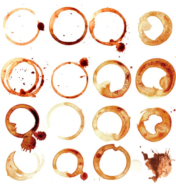 Vector illustration of Coffee Stains