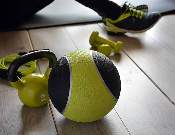 istock ketlebell with medicine ball 511920028