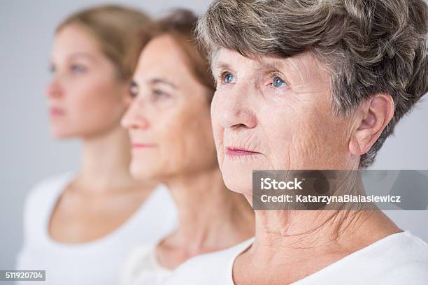 Picture Presenting Aging Process Stock Photo - Download Image Now - Multi-Generation Family, Women, Family