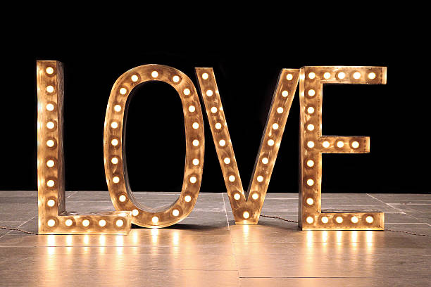 istock Light letters, the inscription LOVE 511922152