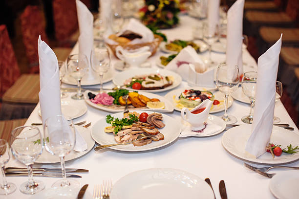 istock decorated table for a wedding dinner in the restaurant 511924678