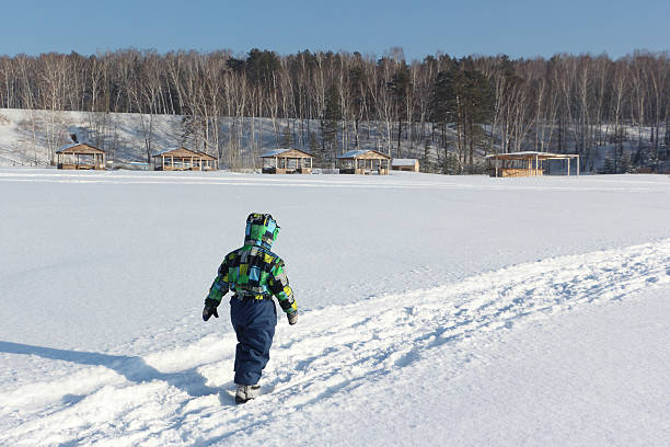 istock The child going  on snow in the winter 511929410