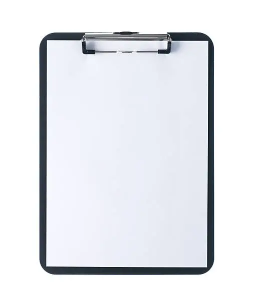 Photo of Clipboard with blank sheet