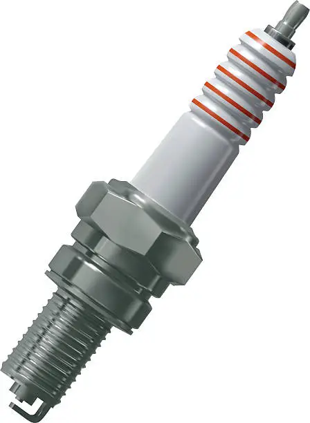 Vector illustration of Spark plug for the engine