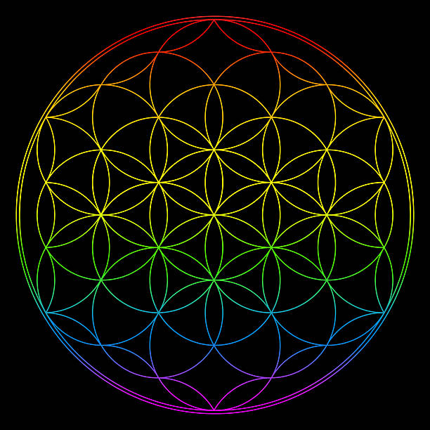 istock Flower of life, buddhism chakra illustration 511931430