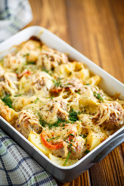 istock Vegetable casserole with potatoes and meatballs 511933192