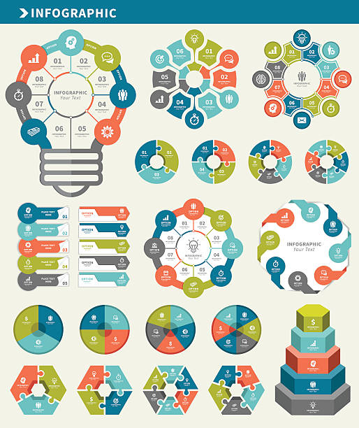 Infographic Elements Vector illustration of the infographic elements. double arrow chart stock illustrations