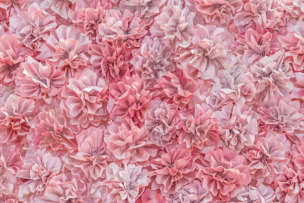 Photo of pink fabric flower background
