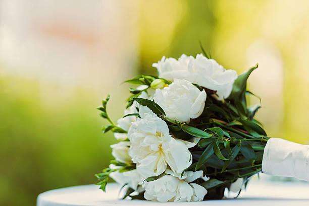 wedding flowers bouquet stock photo