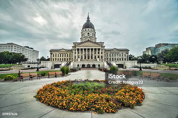 Kansas State Capitol Building Stock Photo - Download Image Now - Kansas, Topeka, State Capitol Building