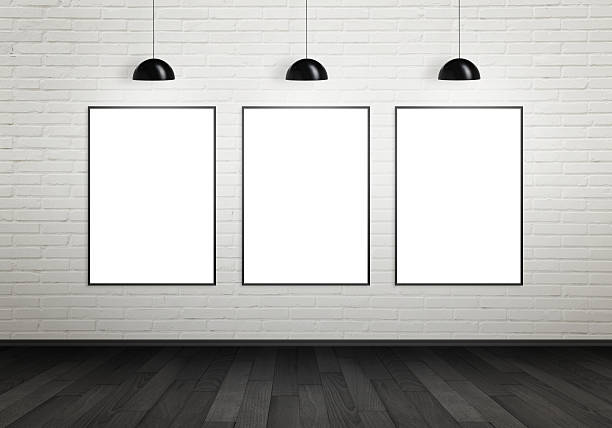 istock Poster frames isolated for mock up in gallery 511939968
