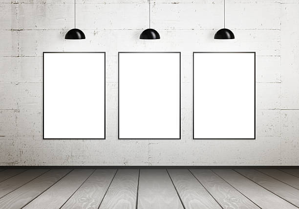 istock Poster frames isolated for mock up in gallery 511940556