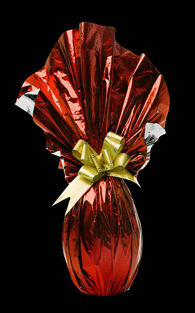 istock Brazilian Easters Egg in red isolated on a black background 511942014