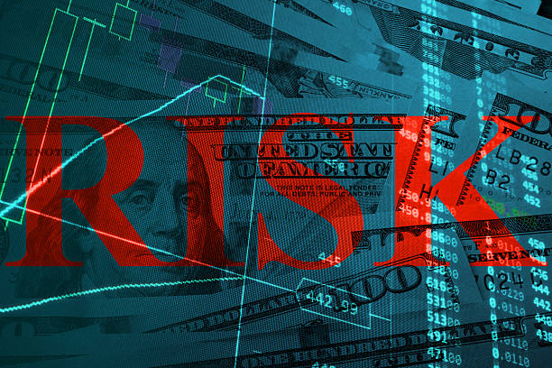 istock Word Risk  with the financial data on the background. 511942524